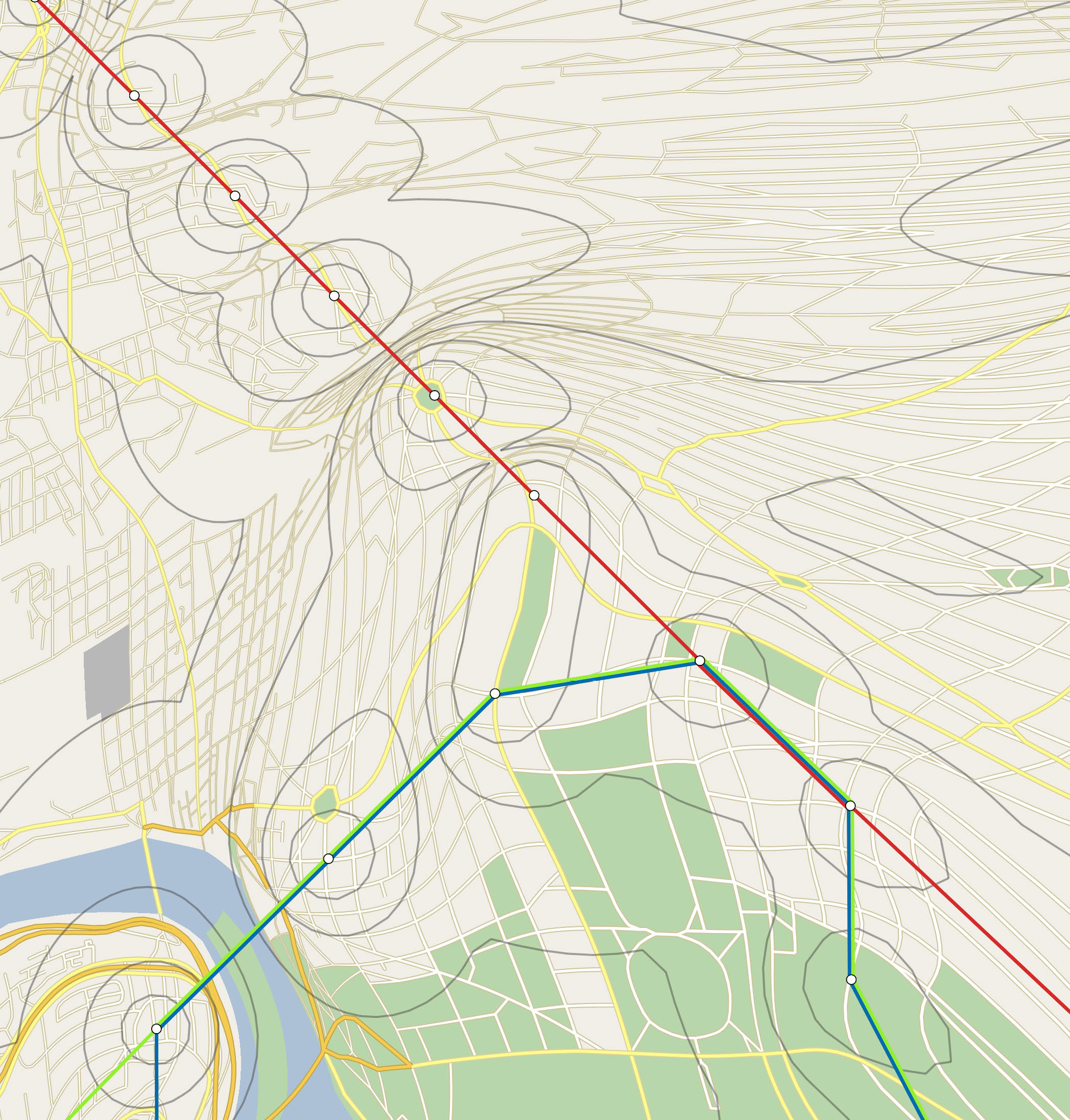 Map Warping for the Annotation of Metro Maps