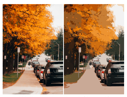 Semantic Image Abstraction using Panoptic Segmentation for Robotic Painting